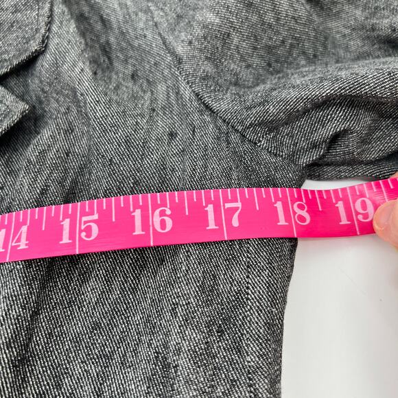 Vince Linen Blend Jacket Womens Size 6 Gray One Button Notch Lapel Collar Blazer - Picture 10 of 11